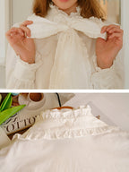 Victorian Lace Trim Bow-Tie Blouse