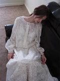 Vintage Floral Embroidered Top & Skirt