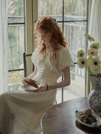 Enchanted Embroidered Puff Sleeve Dress