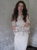 Vintage Lace Peplum Top & Skirt