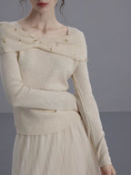 Embellished Knit & Tulle Skirt Set