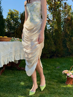 Roseveil Draped Satin Skirt