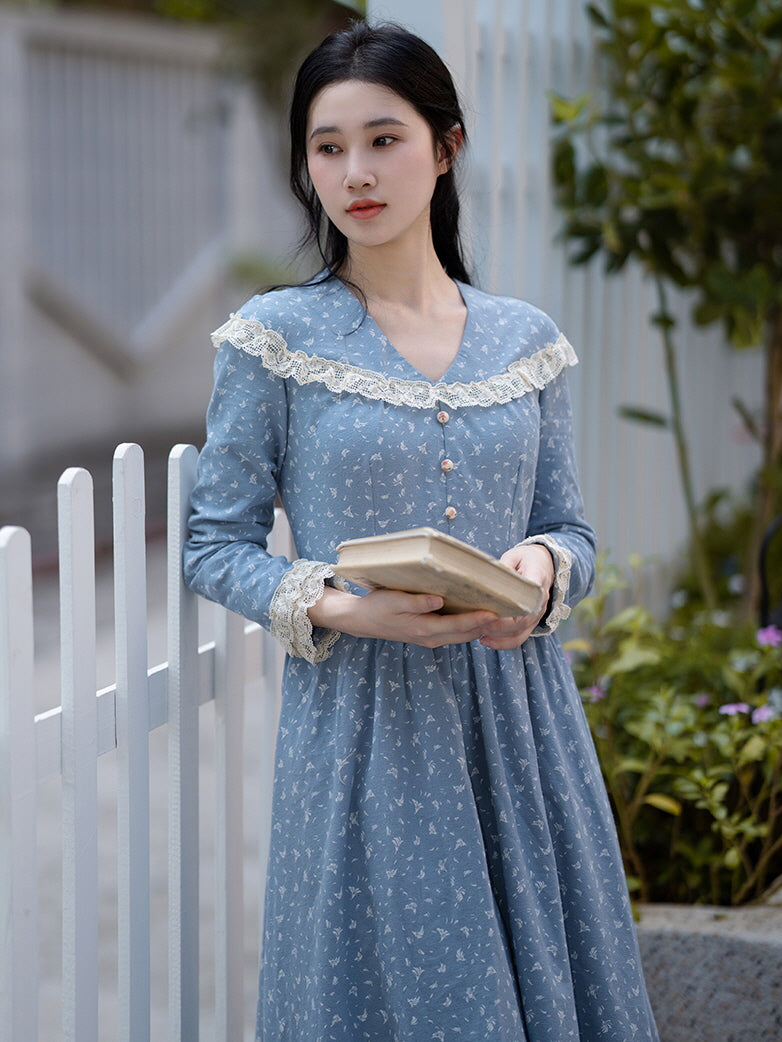 Emily's Blue Floral Dream Dress