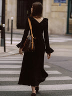 Midnight Ruffle Romance Dress