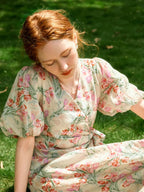 Ethereal Floral Wrap Dress