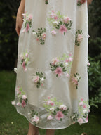 Blossom Whisper Embroidered Fairy Dress