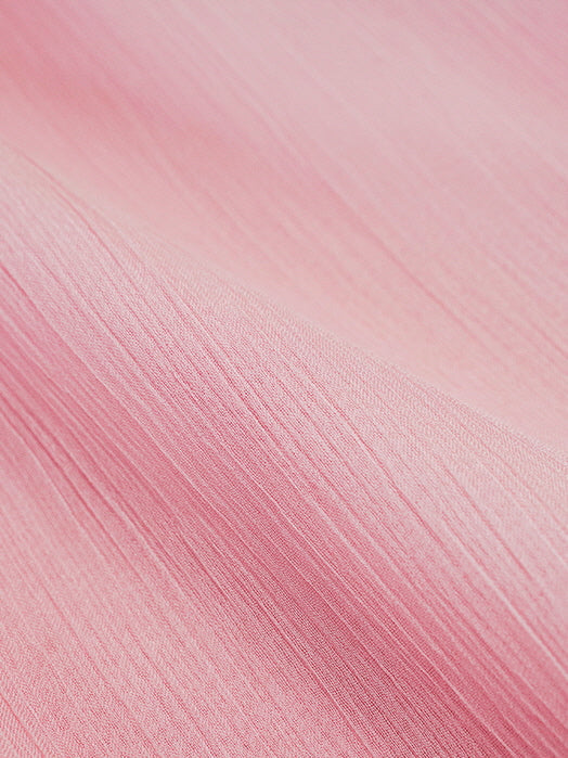 Blush Petal Frill Chiffon Dress