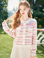 Pastel Dream Striped Cozy Cardigan