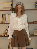 Romantic Floral  Ruffle Blouse