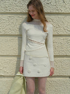 Pearl Lace Sheer Panel Top