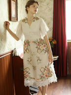 Elizabeth's Retro White Elegance Dress