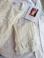Romantic Lace-Trim Cotton Pajama Set