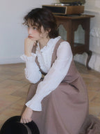 Retro Brown Layered Dress