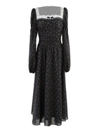 Enchanted Rose Black Dress