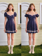 Sweetheart Cottage Floral Mini Dress