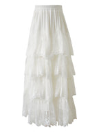 Enchanted Lace Tiered Maxi Skirt