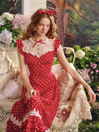 Sweetheart Cottage Polka Dot Dress