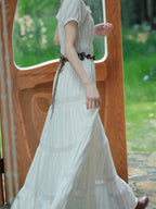 Amelia's Retro White Elegance Dress