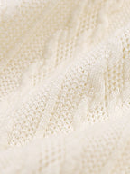 Lace-Trim Cozy Knit Cardigan