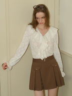 Romantic Floral  Ruffle Blouse
