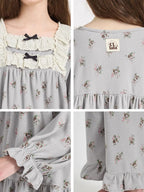 Fleece Rosebud Pajama Set