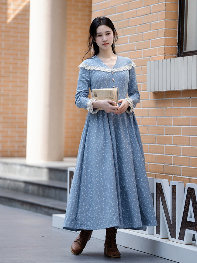 Emily's Blue Floral Dream Dress