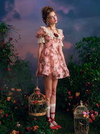 Vintage Rose Lace Frill Dress
