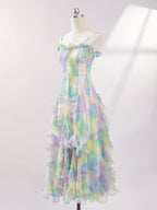 Ethereal Watercolor Ruffle Gown