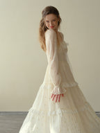 Lace Bloom Tiered Dress