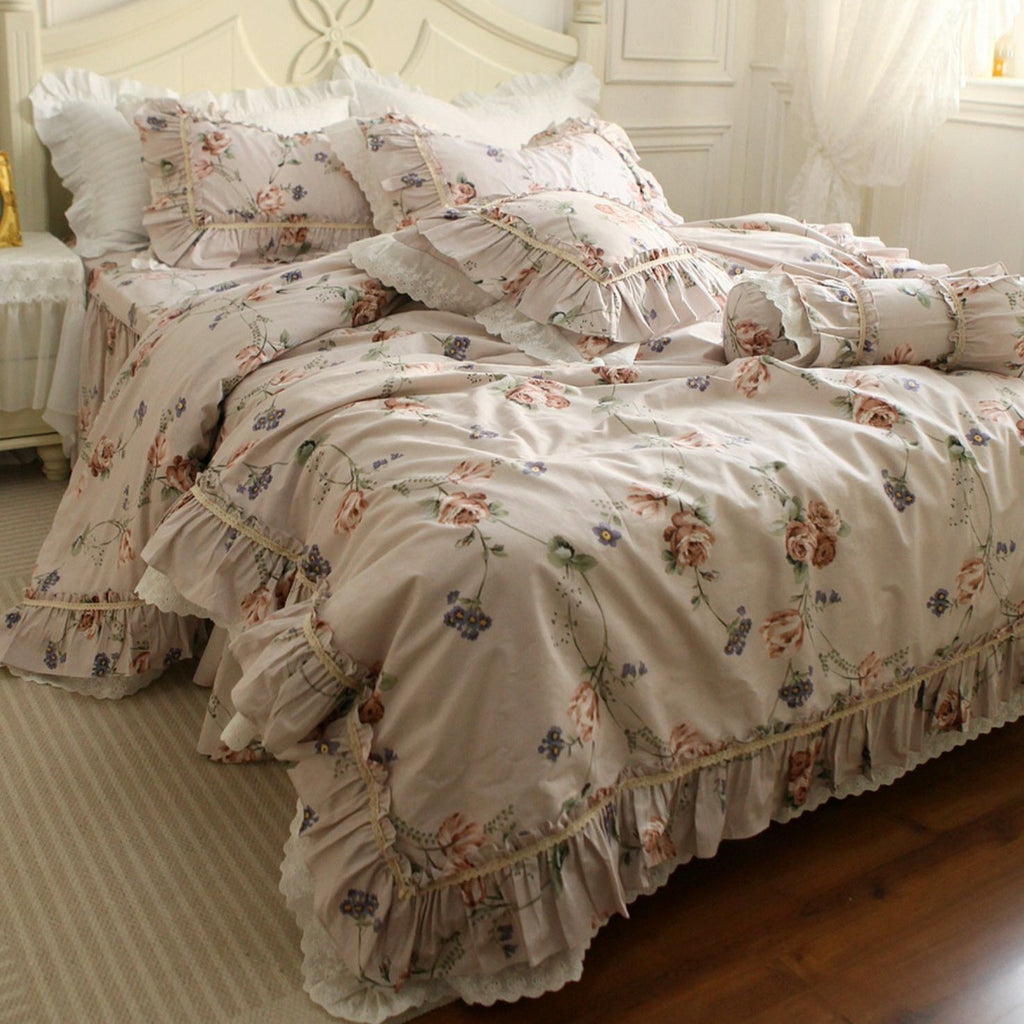 Retro Pastoral Princess Rose Bedding Set