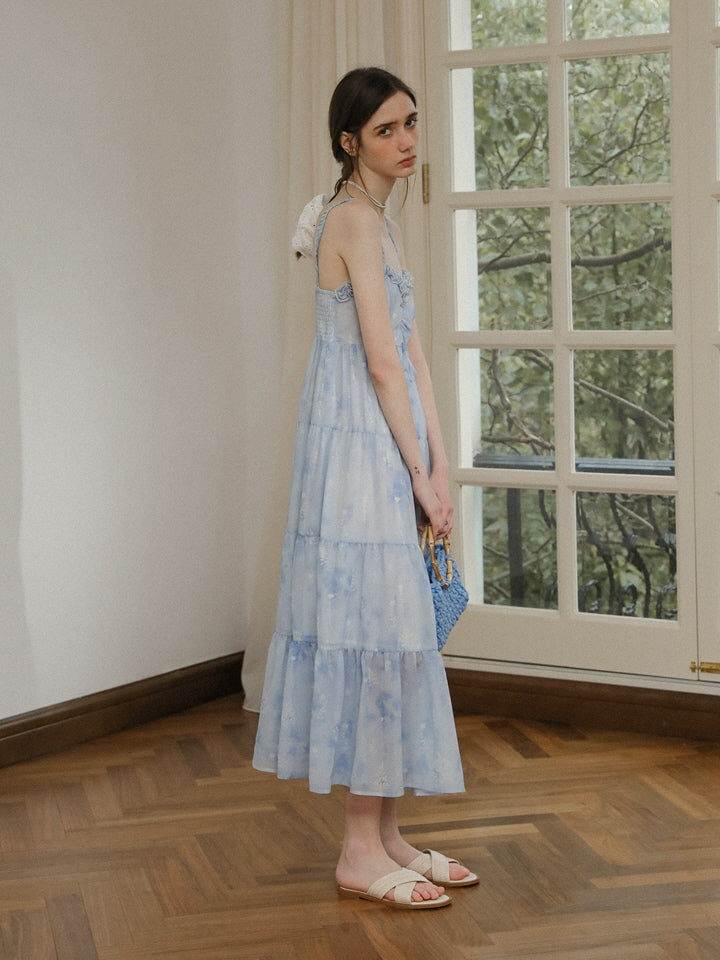 Liora's Forest Blue Summer Dress