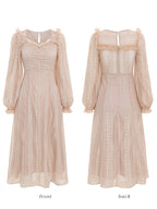 Elara's Dreamy Garden Pink Dress