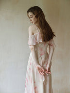 Watercolor Ruffle Fairy Slip Dress