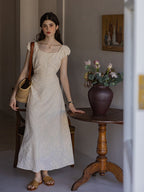 Floral Embroidered Cotton Dress
