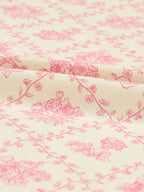 Pink Floral Lace Ruffle Loungewear Set