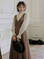 Vintage Ruffle Accent Blouse