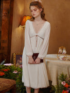 Dreamy Lace-Trimmed Nightgown
