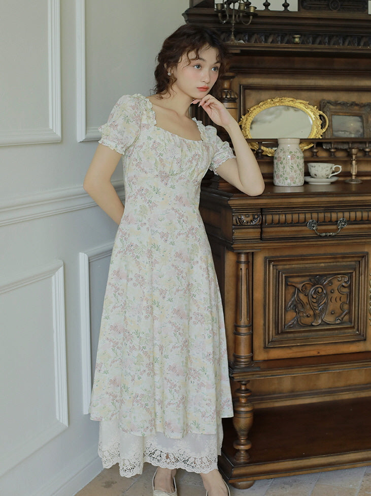 Vintage Meadow Cottagecore Dress