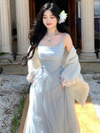 Dreamy Sky Blue Tulle Gown