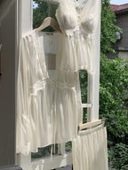 Ethereal Elegance Ivory Loungewear Set