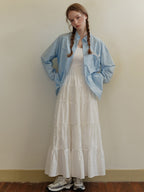 Sky Charm Cotton Blouse