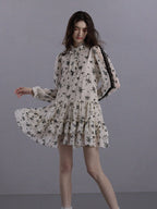 Vintage Floral Charm Layered Dress