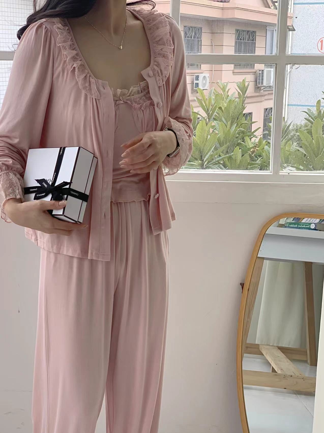 Blush Serenity 3-Piece Loungewear Set