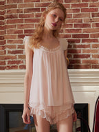 Dreamy Ruffle Sleeveless Pajama Set