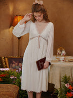 Dreamy Lace-Trimmed Nightgown