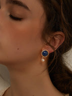 Elegant Blue Stud Earrings