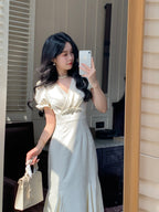 Cubic-Embellished Jacquard Princess Dress