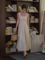Ethereal Linen Elegance Dress