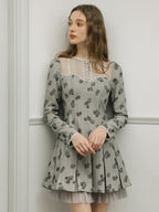Rosewood Coquette Lace Bow Dress
