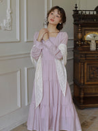 Lavender Dreams Retro Maxi Dress